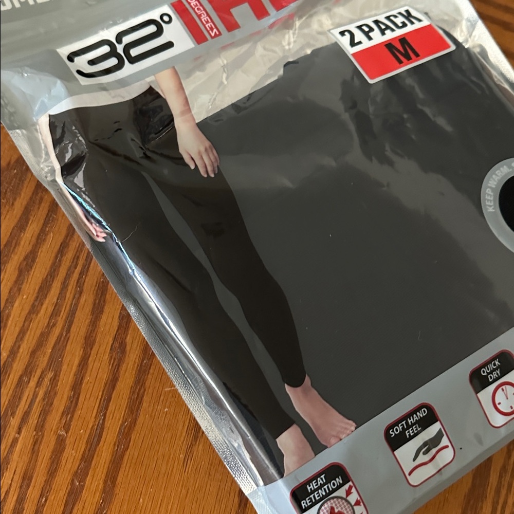 32 Degrees Heat *NIB* Women's 2-Pack Base Layer Pant in Black - Picture 4 of 8